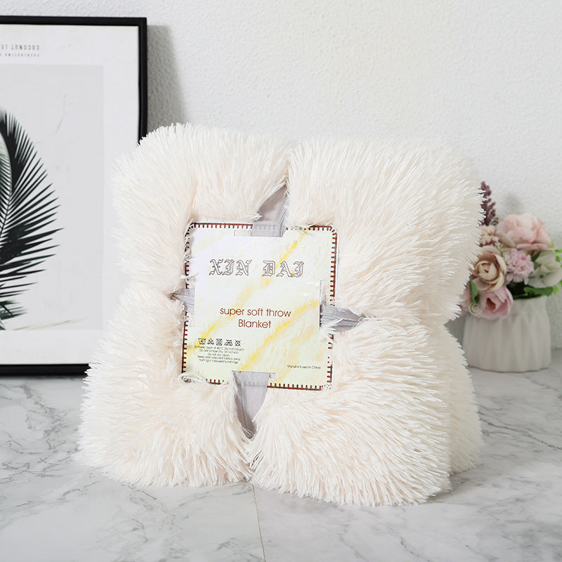 HKM-975059 Double-Sided Velvet Blanket and Pillow Cover Set, Solid Color, 70x50cm, Various Colors Available