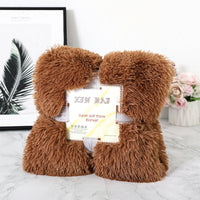 HKM-975059 Double-Sided Velvet Blanket and Pillow Cover Set, Solid Color, 70x50cm, Various Colors Available