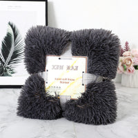HKM-975059 Double-Sided Velvet Blanket and Pillow Cover Set, Solid Color, 70x50cm, Various Colors Available