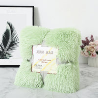 HKM-975059 Double-Sided Velvet Blanket and Pillow Cover Set, Solid Color, 70x50cm, Various Colors Available