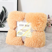 HKM-975059 Double-Sided Velvet Blanket and Pillow Cover Set, Solid Color, 70x50cm, Various Colors Available