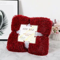 HKM-975059 Double-Sided Velvet Blanket and Pillow Cover Set, Solid Color, 70x50cm, Various Colors Available