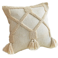 HKM-975315 Indian Wind Loop Velvet Hand-Tufted Pillowcase - Cotton and Polyester, Multiple Sizes Available