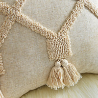 HKM-975315 Indian Wind Loop Velvet Hand-Tufted Pillowcase - Cotton and Polyester, Multiple Sizes Available
