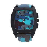 HKM-975443 Outdoor Sports Camouflage Watch with Wine Barrel Dial for Men