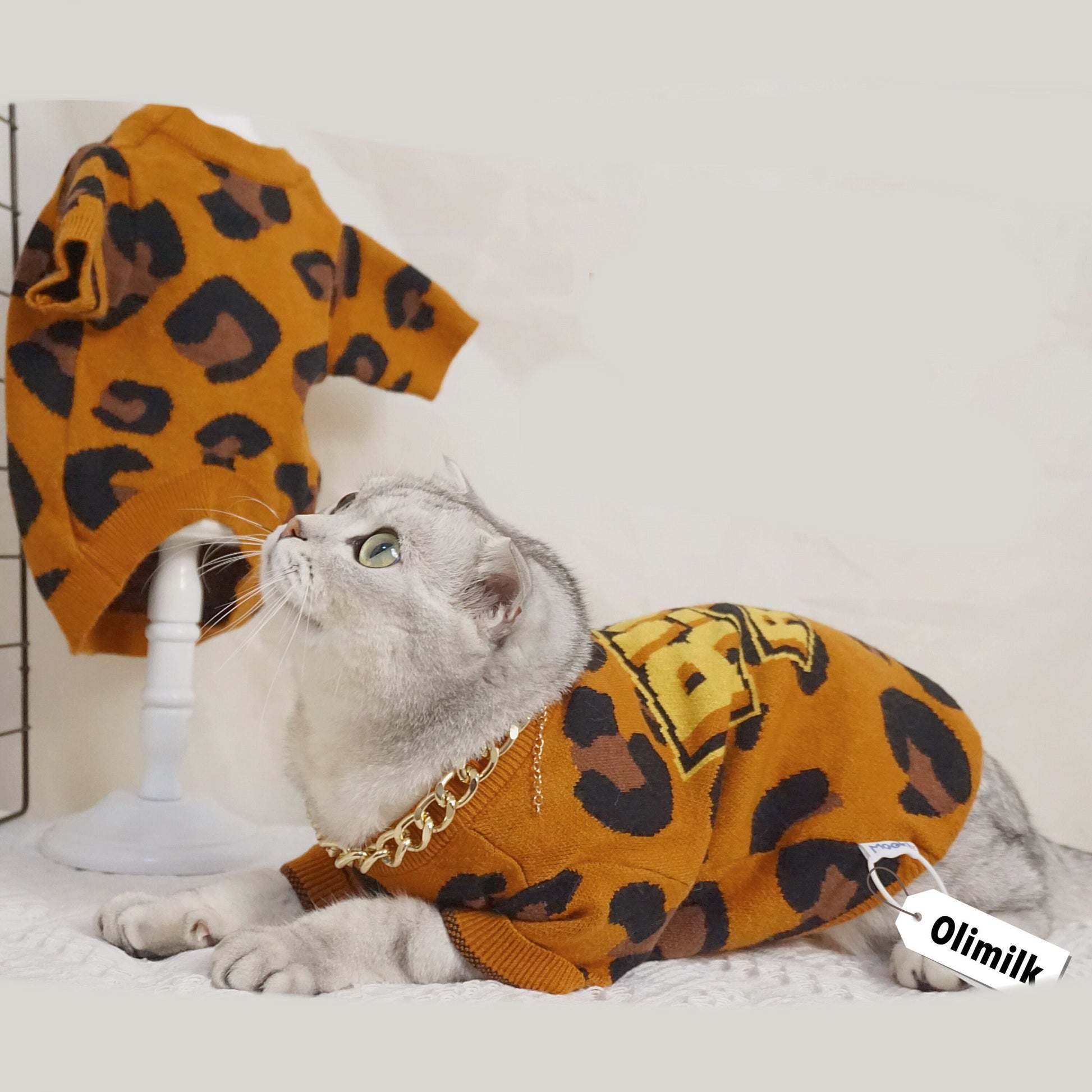 HKM-975507 Cozy Knitted Wool Sweater for Cats and Dogs - Autumn and Winter Apparel in Brown