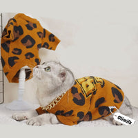 HKM-975507 Cozy Knitted Wool Sweater for Cats and Dogs - Autumn and Winter Apparel in Brown