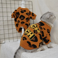 HKM-975507 Cozy Knitted Wool Sweater for Cats and Dogs - Autumn and Winter Apparel in Brown