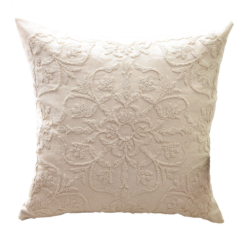 HKM-975635 American Country Style Hair Cushion Pillow Cover - Floral Design, 50x50cm, Cotton with PP Filling, Ideal for Living Room and Bedroom