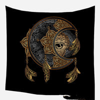 HKM-975635 European Medieval Decorative Hanging Cloth - Various Sizes in Plush and Brushed Textures