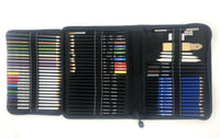 HKM-975763 72-Piece Sketch Drawing and Painting Set with Charcoal, Colored Pencils, Brushes, and Accessories