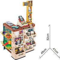 HKM-975763 Mini Trolley Shopping Basket and Cashier Machine Toy Set for Kids Age 2 to 13 Years