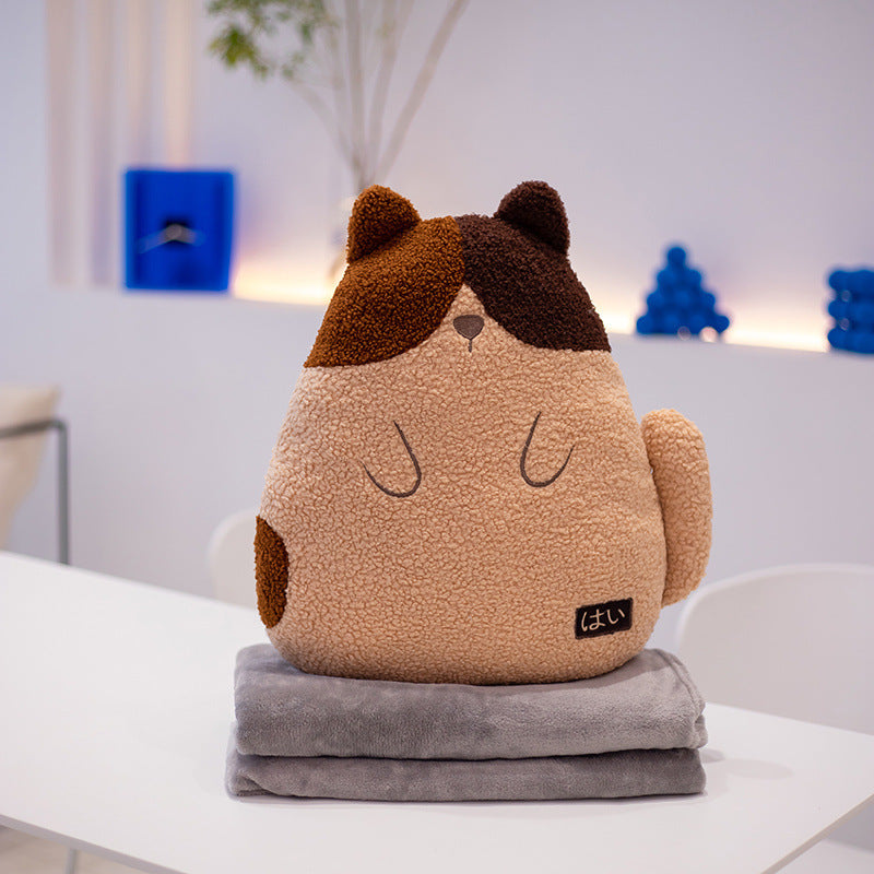 HKM-975891 Cozy Plush Whale and Fox Pillow with Blanket Set, Modern Design