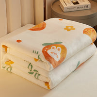 HKM-976083 Cozy Coral Flannel Milk Velvet Blanket in Various Sizes and Stylish Patterns