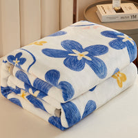 HKM-976083 Cozy Coral Flannel Milk Velvet Blanket in Various Sizes and Stylish Patterns