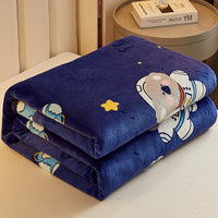 HKM-976083 Cozy Coral Flannel Milk Velvet Blanket in Various Sizes and Stylish Patterns