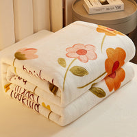 HKM-976083 Cozy Coral Flannel Milk Velvet Blanket in Various Sizes and Stylish Patterns