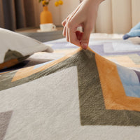 HKM-976083 Cozy Coral Flannel Milk Velvet Blanket in Various Sizes and Stylish Patterns