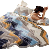 HKM-976083 Cozy Coral Flannel Milk Velvet Blanket in Various Sizes and Stylish Patterns