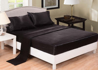 HKM-976083 Silk Satin Bedding Set for TWIN, FULL, QUEEN, KING Sizes - Soft & Comfortable Home Textiles