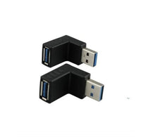 HKM-976275 90-Degree L-Shaped USB 3.0 Male to Female Adapter for Data Transfer and Charging