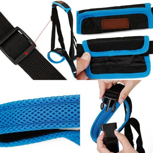 HKM-976275 Pet Leg Harness Support Belt for Dogs - Adjustable Sandwich Mesh in Blue, Sizes S, M, L, XL