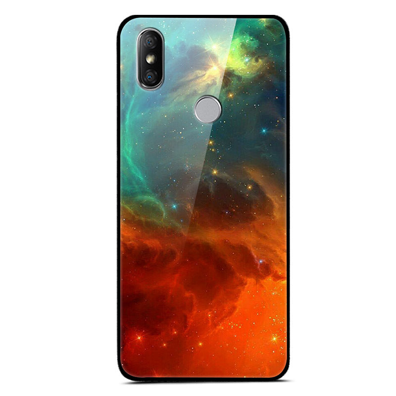HKM-976339 Stylish Painted Glass Case for Red Rice S2 - Durable, Waterproof, and Scratch-Resistant