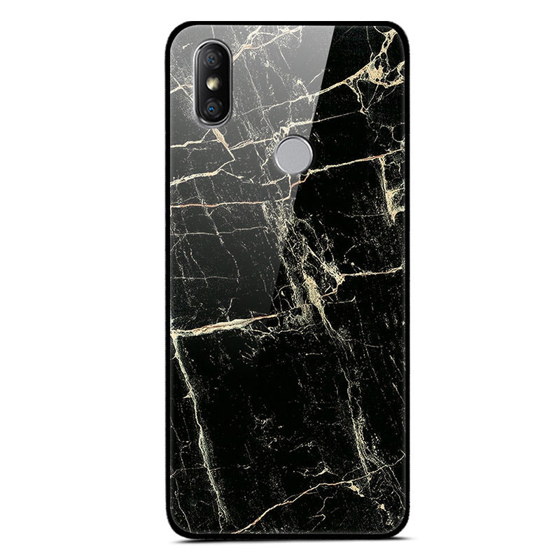 HKM-976339 Stylish Painted Glass Case for Red Rice S2 - Durable, Waterproof, and Scratch-Resistant