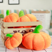 HKM-976531 Funny Pumpkin Plush Pillow - Soft PP Cotton, 30cm & 40cm Options, Ideal Halloween Decor