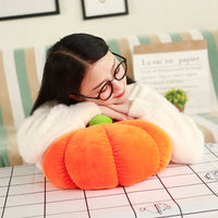 HKM-976531 Funny Pumpkin Plush Pillow - Soft PP Cotton, 30cm & 40cm Options, Ideal Halloween Decor