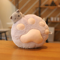 HKM-976659 Plush Cat Paw Pillow with Blanket – Cozy Stuffed Animal Quilt for Home Sofa Decor