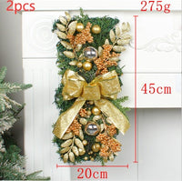 HKM-976851 Christmas Door Curtain with Glowing Upside Down Trees in Multiple Colors