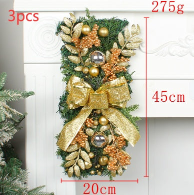HKM-976851 Christmas Door Curtain with Glowing Upside Down Trees in Multiple Colors