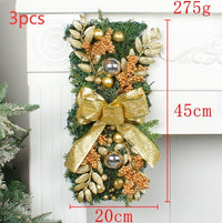 HKM-976851 Christmas Door Curtain with Glowing Upside Down Trees in Multiple Colors