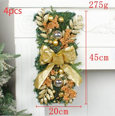 HKM-976851 Christmas Door Curtain with Glowing Upside Down Trees in Multiple Colors