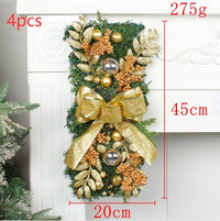 HKM-976851 Christmas Door Curtain with Glowing Upside Down Trees in Multiple Colors