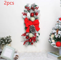 HKM-976851 Christmas Door Curtain with Glowing Upside Down Trees in Multiple Colors