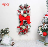HKM-976851 Christmas Door Curtain with Glowing Upside Down Trees in Multiple Colors
