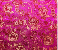 HKM-976915 Floral Jacquard Fabric for Home Decor and Costume Design - 100% Polyester, 150cm Wide