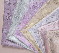 HKM-976915 Floral Jacquard Fabric for Home Decor and Costume Design - 100% Polyester, 150cm Wide