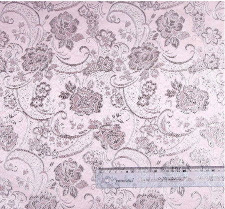 HKM-976915 Floral Jacquard Fabric for Home Decor and Costume Design - 100% Polyester, 150cm Wide