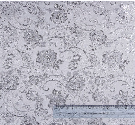 HKM-976915 Floral Jacquard Fabric for Home Decor and Costume Design - 100% Polyester, 150cm Wide