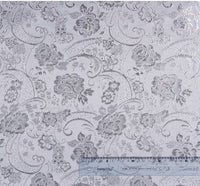 HKM-976915 Floral Jacquard Fabric for Home Decor and Costume Design - 100% Polyester, 150cm Wide