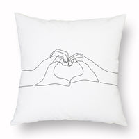 HKM-976915 Modern Simple 45*45CM Polyester Fiber Plush Pillowcase - No Pillow Core