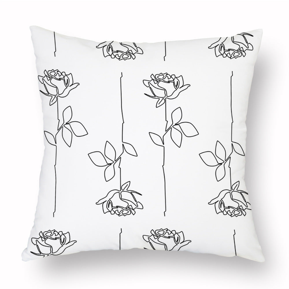 HKM-976915 Modern Simple 45*45CM Polyester Fiber Plush Pillowcase - No Pillow Core