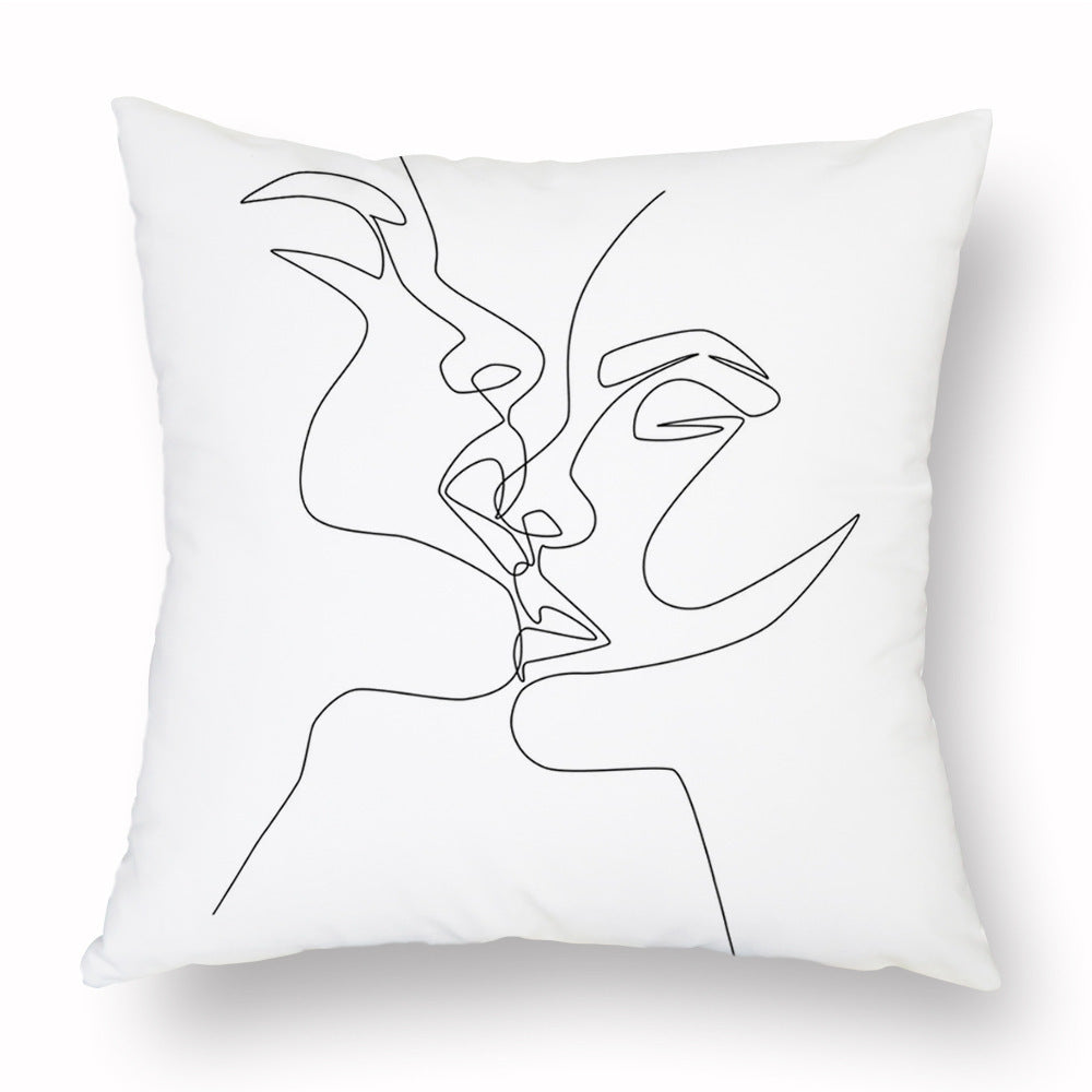 HKM-976915 Modern Simple 45*45CM Polyester Fiber Plush Pillowcase - No Pillow Core