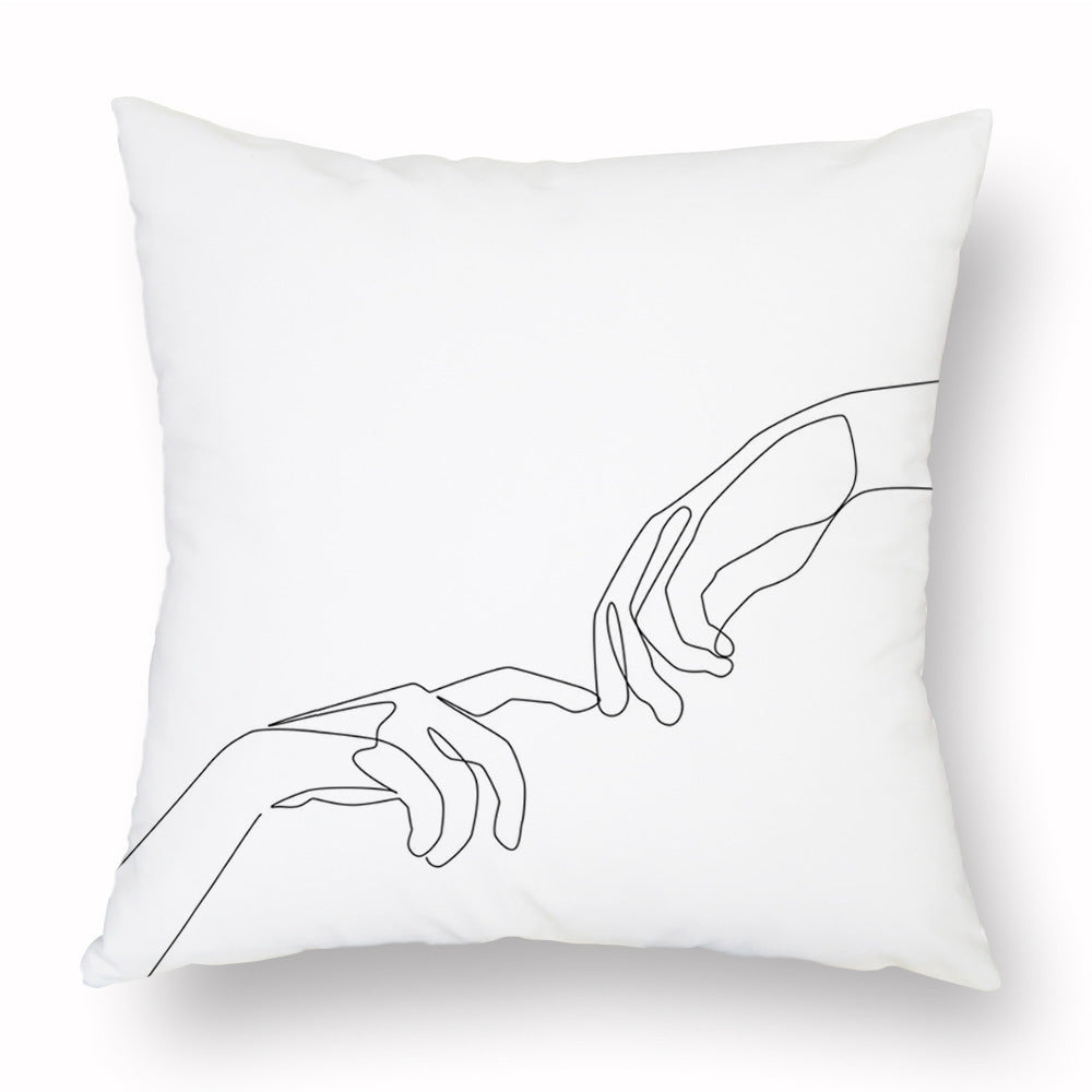 HKM-976915 Modern Simple 45*45CM Polyester Fiber Plush Pillowcase - No Pillow Core