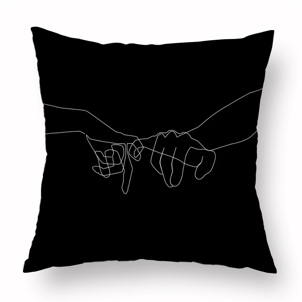 HKM-976915 Modern Simple 45*45CM Polyester Fiber Plush Pillowcase - No Pillow Core