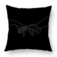 HKM-976915 Modern Simple 45*45CM Polyester Fiber Plush Pillowcase - No Pillow Core