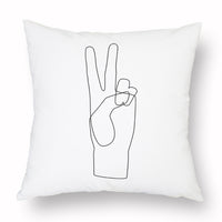 HKM-976915 Modern Simple 45*45CM Polyester Fiber Plush Pillowcase - No Pillow Core